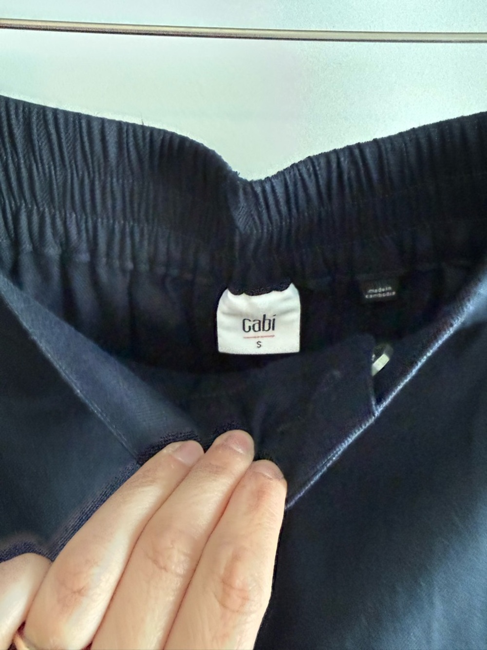 CAbi Navy linen blend trousers #6425, size S - Picture 5 of 7